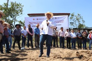 Da Inicio Saderh a trabajos de construcci&oacute;n de olla de captaci&oacute;n de agua en El Arenal