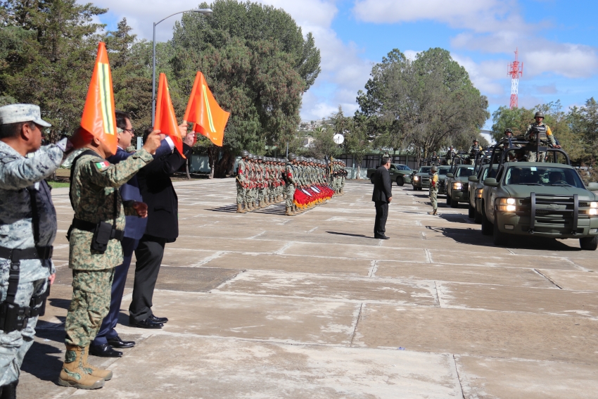 Reciben al personal del sexto Regimiento de Caballería Motorizado (6/0 R.C.M), proveniente de Oaxaca.