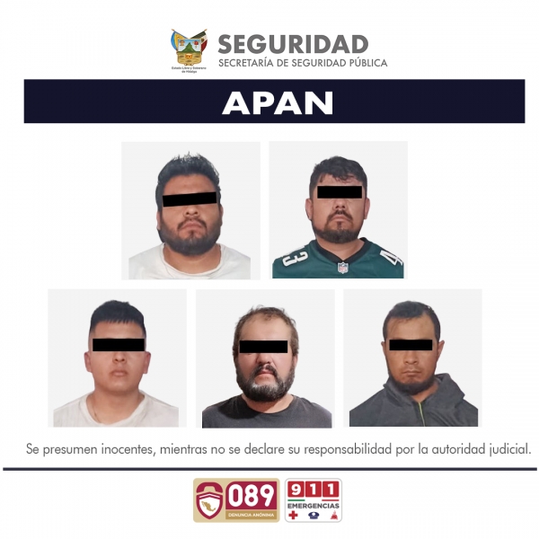 Detiene SSPH a banda dedicada al asalto a cuentahabientes 