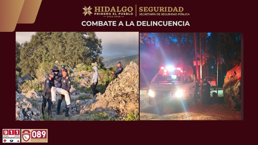 Policía Estatal rescata a dos personas extraviadas en Mineral del Chico