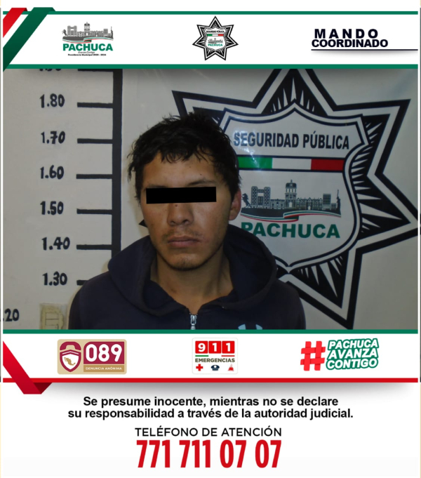 Policía de Pachuca detiene a hombre y recupera motocicleta con reporte de robo