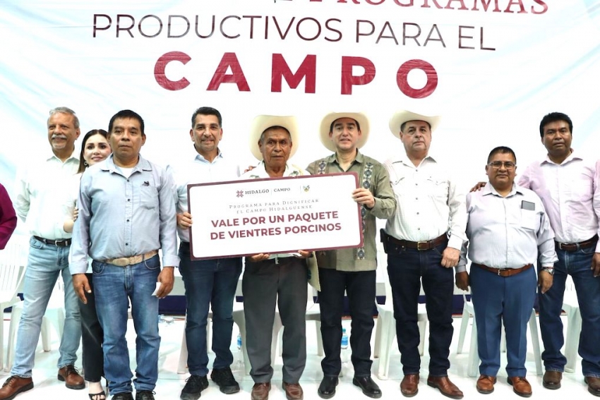 Apoyos económicos y en especie fortalecen la recuperación del campo en la Huasteca hidalguense