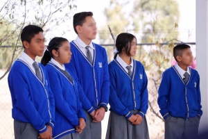 Lunes c&iacute;vico en la Telesecundaria 640 de Villa de Tezontepec