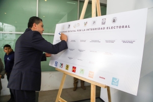 Osiris Leines apoya firmemente el acuerdo estatal por la integridad electoral en Hidalgo