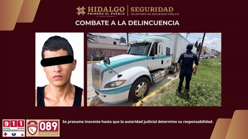 SSPH recupera tractocamión con más de 24 toneladas de mercancía