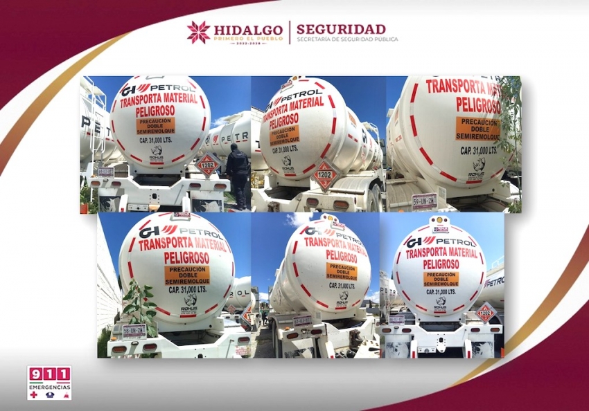 SSPH recupera 11 tractocamiones y remolques robados