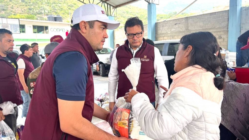 Apoyos coordinados en beneficio de Metztitla‌n y Eloxochitla‌n