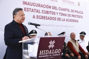 Julio Menchaca inaugura Cuartel de la Polic&iacute;a Estatal Cubitos