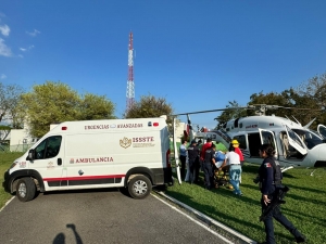ISSSTE coordina traslado aerom&eacute;dico de paciente con quemaduras graves al CMN 20 de Noviembre