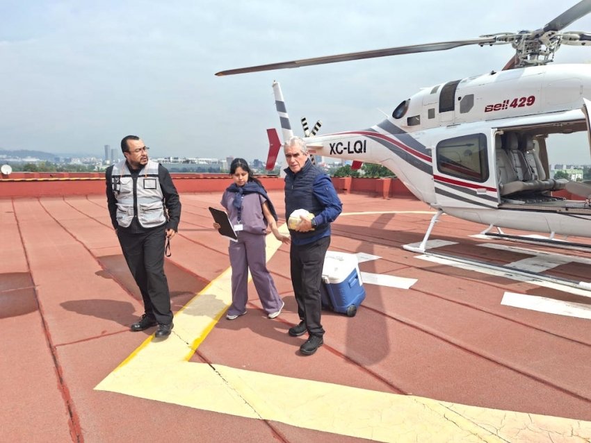 Secretaría de Salud de Hidalgo coordina traslado aéreo de órganos para salvar vidas