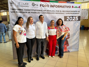 Diputada Yarabi González presenta reforma de reconocimiento a pueblos indígenas en foro regional en San Bartolo Tutotepec