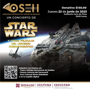 Anuncia Orquesta Sinf&oacute;nica concierto de Star Wars en el Gota de Plata