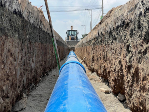 Continúan los trabajos de sustitución de la línea de agua del bulevar Santa Catarina