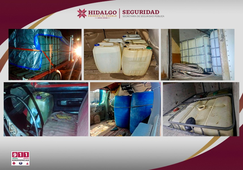 Aseguran vehículos abandonados con hidrocarburo