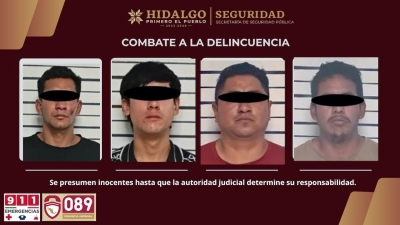 SSPH frustra robo de 32 toneladas de mercanc&iacute;a, detiene a 4 responsables en carretera federal