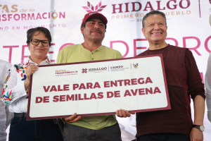Julio Menchaca fortalece al campo hidalguense con entrega de apoyos en Progreso de Obreg&oacute;n  &nbsp;