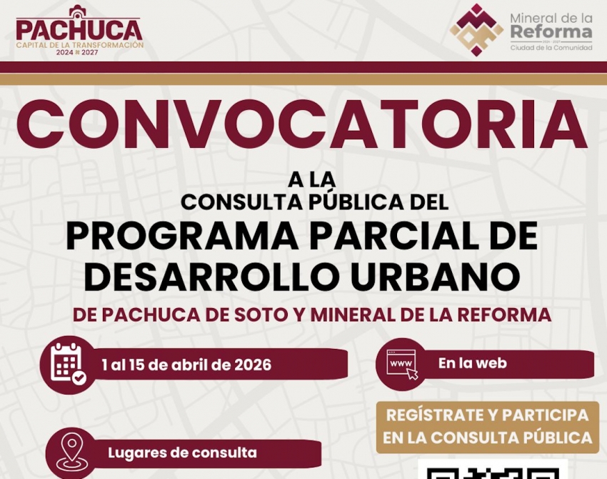 Consulta pública del Programa Parcial de Desarrollo Urbano