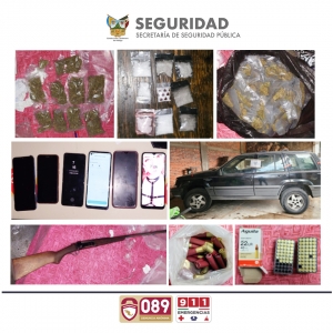 SSPH decomisa drogas y armas, en Metepec y Emiliano Zapata 