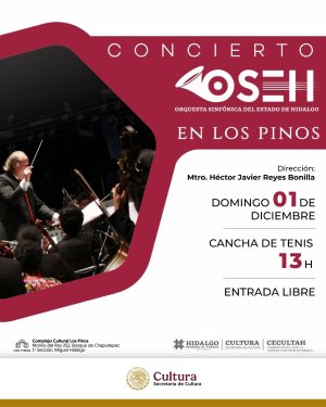 La Orquesta Sinf&oacute;nica del Estado de Hidalgo llega a Los Pinos
