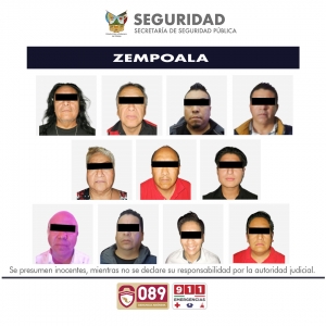 Asegura SSPH a 11 personas en operativos simultáneos