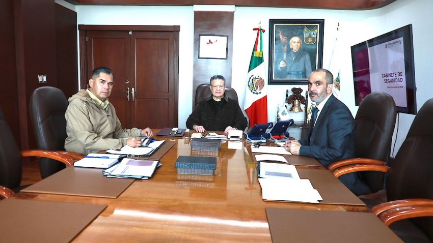 Menchaca Salazar preside primera reunión del Gabinete de Seguridad de 2026