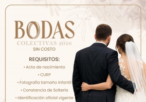 Registro para Bodas Colectivas en Pachuca concluye este 10 de febrero