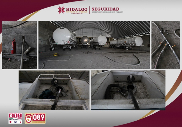 SSPH asegura bodega con autotanques e hidrocarburo robado, y descubren túnel conectado a una toma clandestina