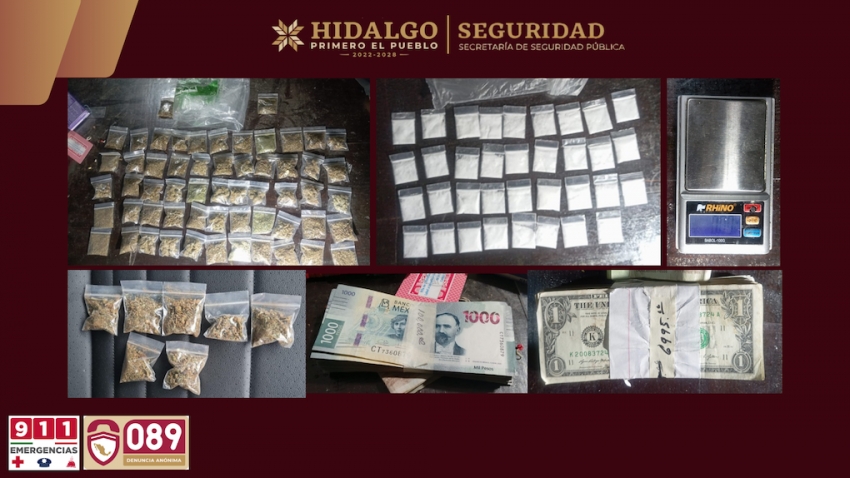 SSPH frena a presunto narcomenudista de la Otomí-Tepehua