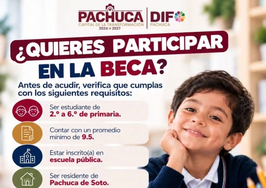 DIF Pachuca abre trámite de beca académica