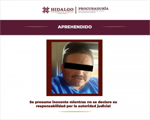 Aprehendido en Actopan probable responsable de homicidio doloso calificado y homicidio doloso calificado en grado de tentativa