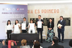 Congreso de Hidalgo firma convenio con Instituto Nacional de Salud P&uacute;blica